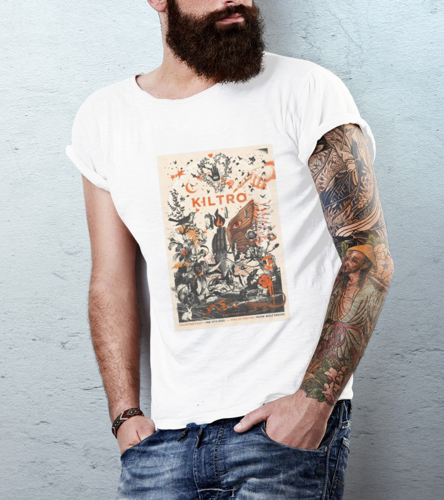 Kiltro Meow Wolf Denver Nina De Freitas Valentine's Day February 14 2025 T-Shirt