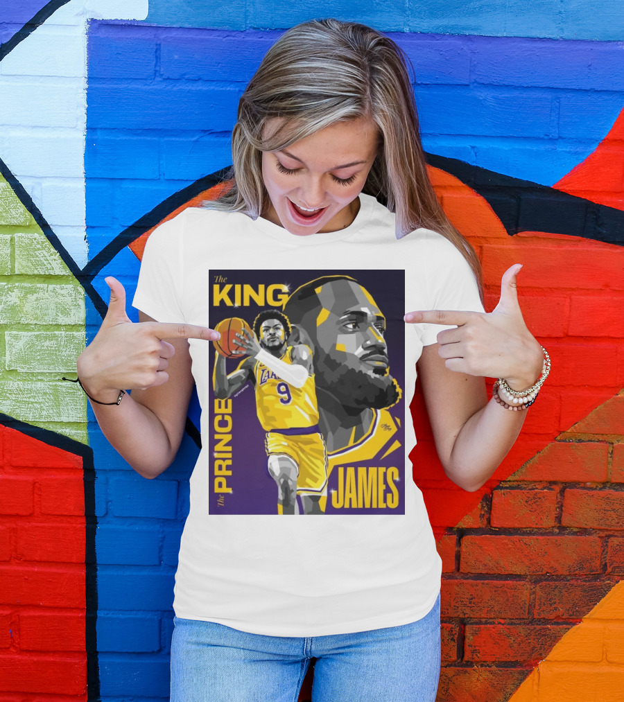 The King The Prince LeBron James Bronny James Lakers NBA T-Shirt