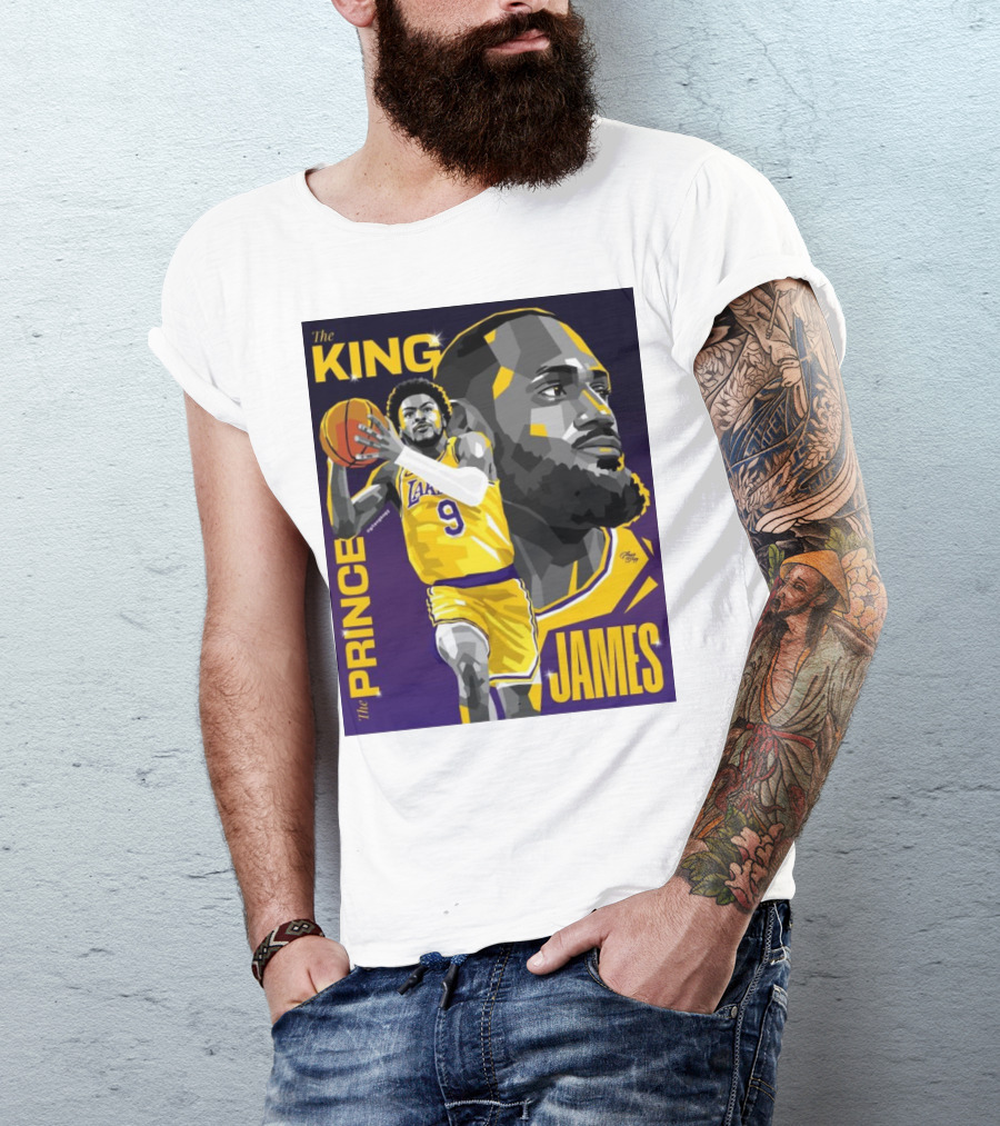 The King The Prince LeBron James Bronny James Lakers NBA T-Shirt