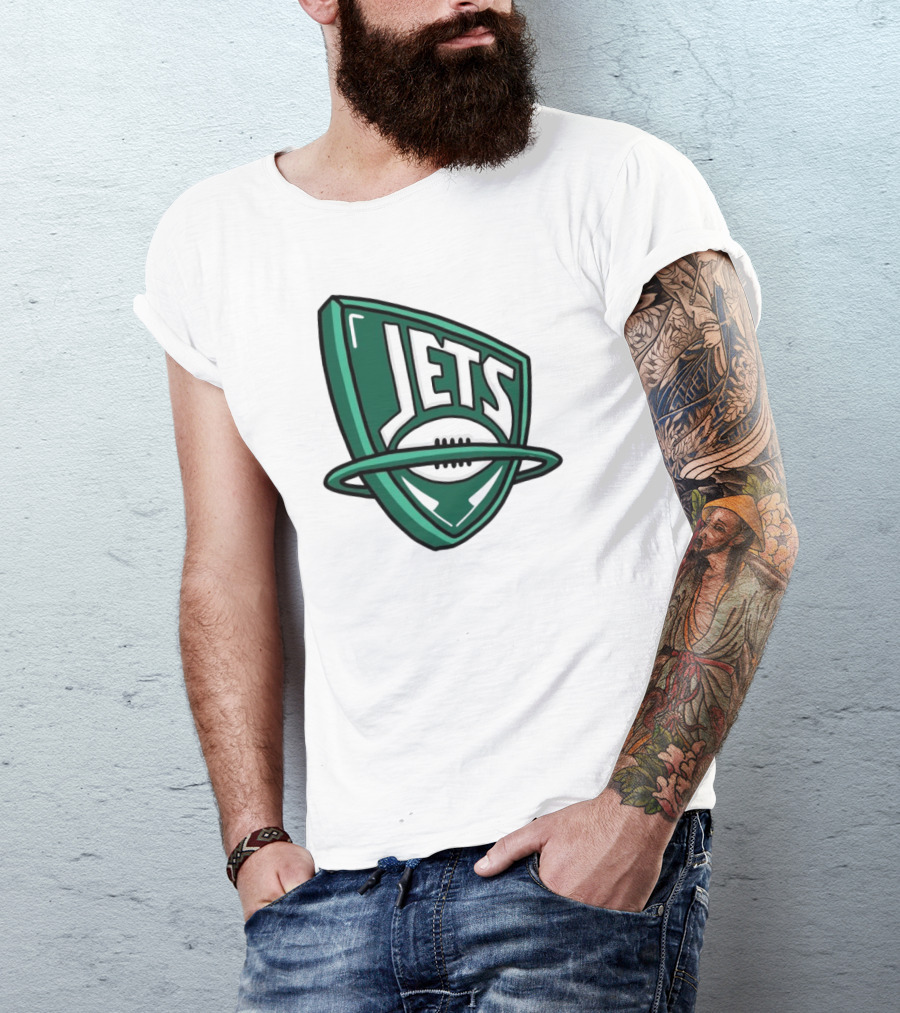 NFL X NBA Jets Logo Mash Combine T-Shirt
