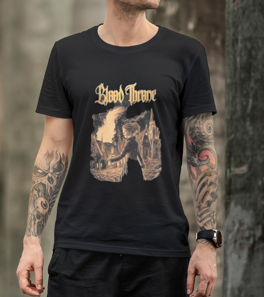 Blood Throne Arsonist Witch By Down Right Merch T-Shirt