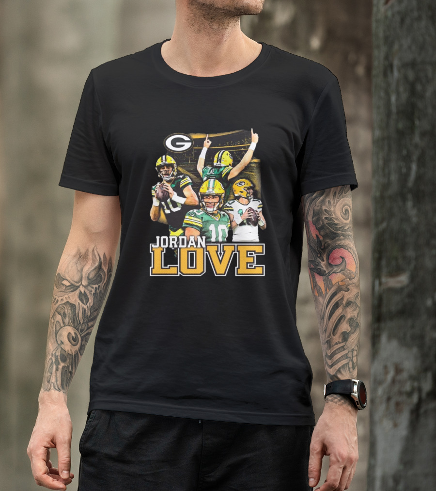 Jordan Love Green Bay Packers Player NFL Iconic Moments T-Shirt