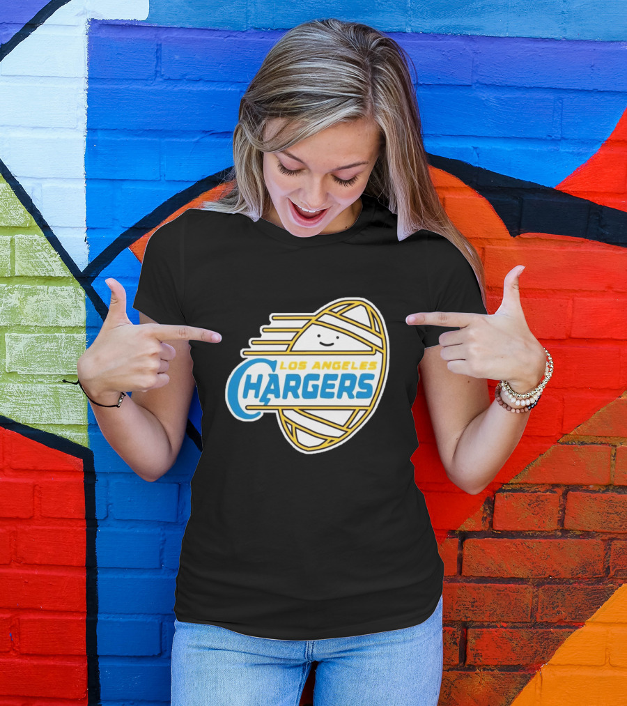 Los Angeles Chargers NFL Logo Mashup Combined With Minimalist T-Shirt