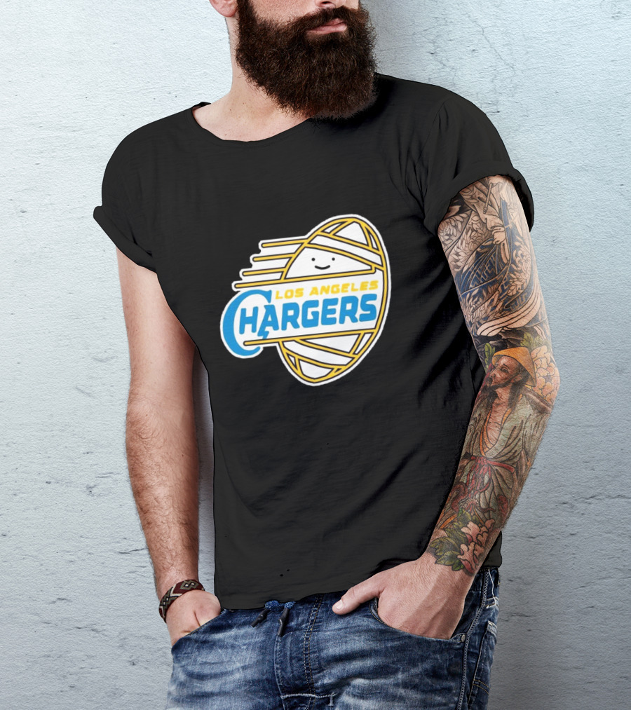 Los Angeles Chargers NFL Logo Mashup Combined With Minimalist T-Shirt