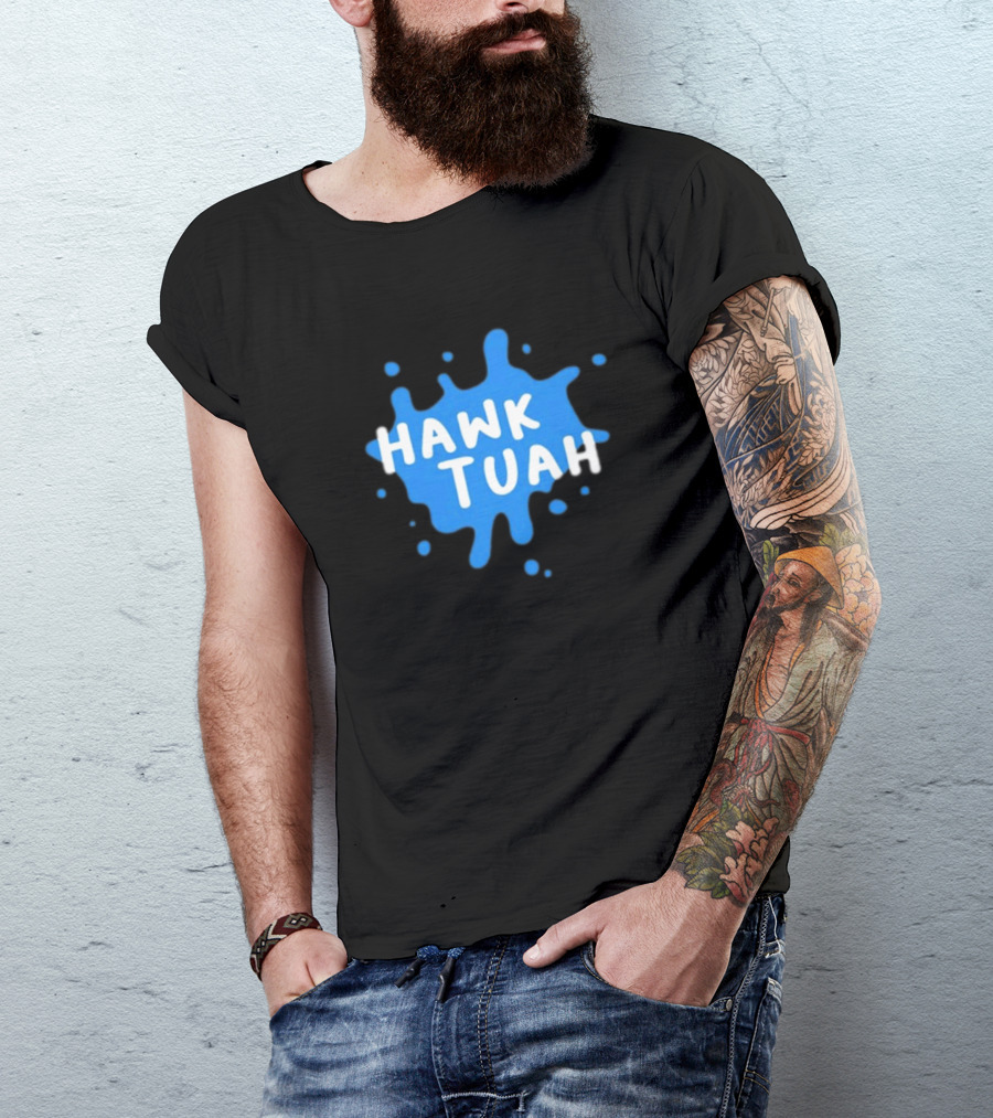 Hawk Tuah Donut Operator Silly Geese Splatter T-Shirt