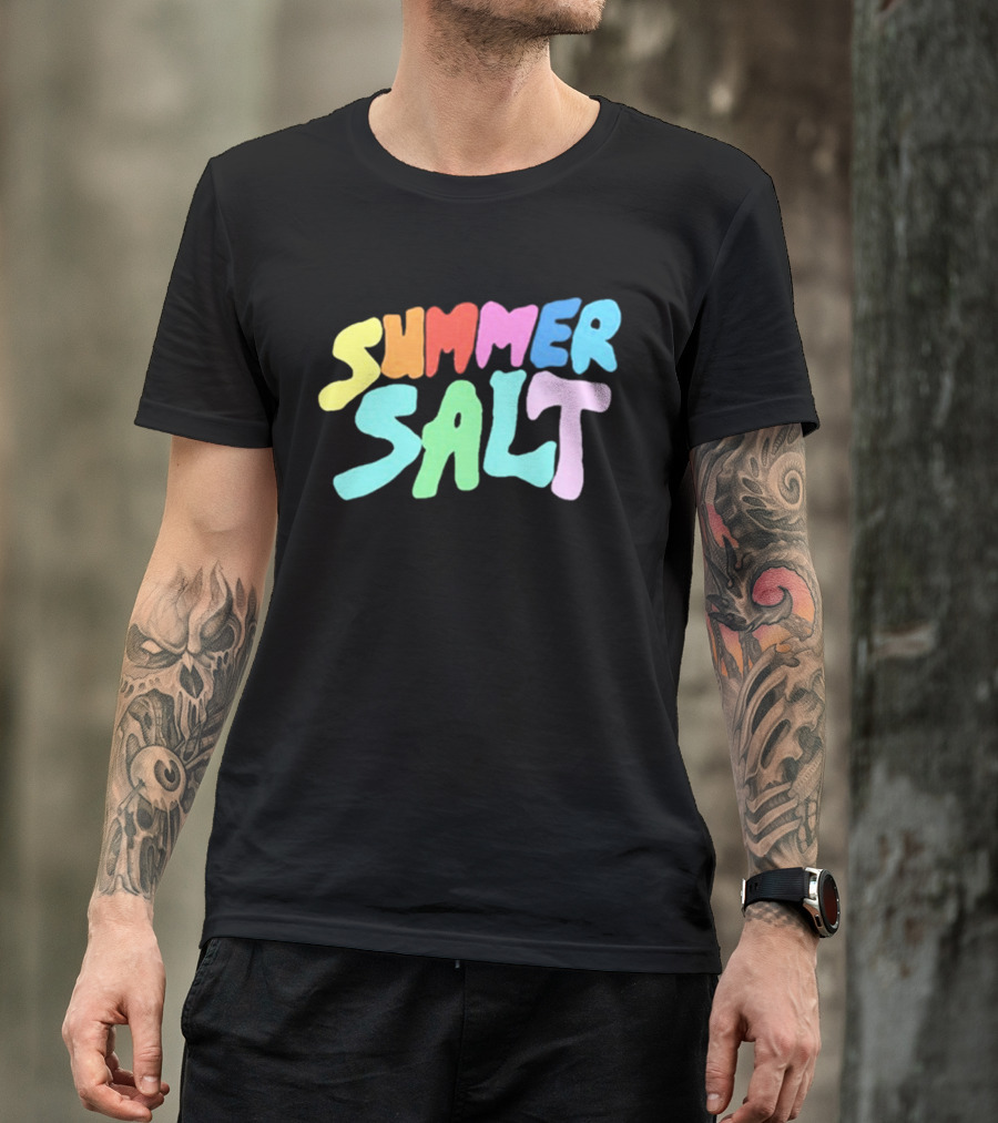 Summer Salt Colorful Rainbow Typography T-Shirt