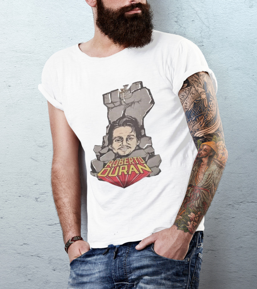 Roberto Duran Fist Breaking Through Vintage Boxing T-Shirt