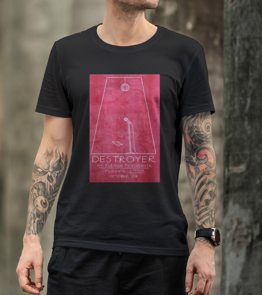 Destroyer With Eleanor Friedberger At Tubby’s October 27 Kingston NY T-Shirt