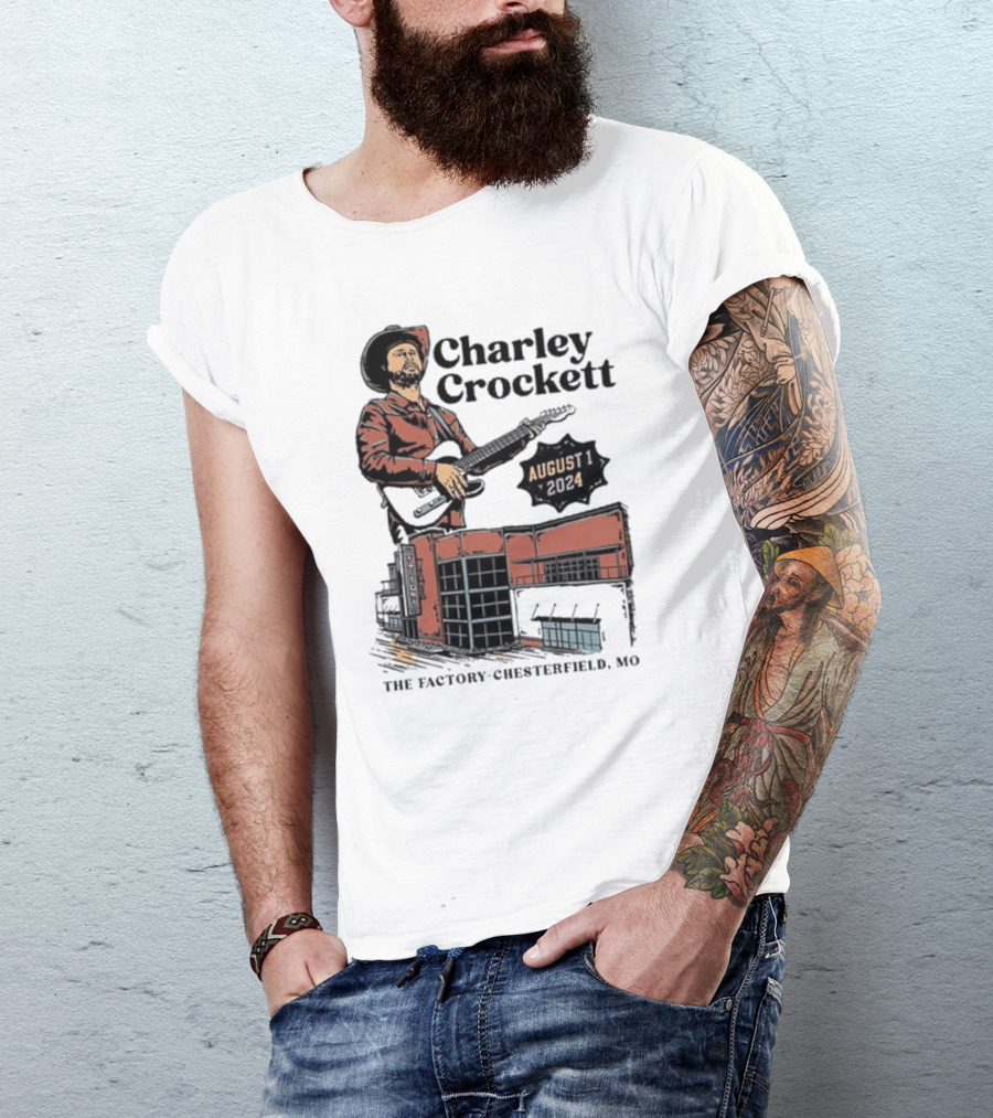 Charley Crockett Live At The Factory Chesterfield Missouri August 1 T-Shirt