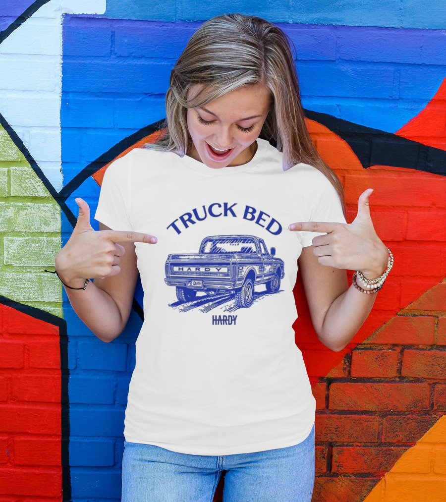 Hardy Truck Bed Vintage Blue Pickup T-Shirt
