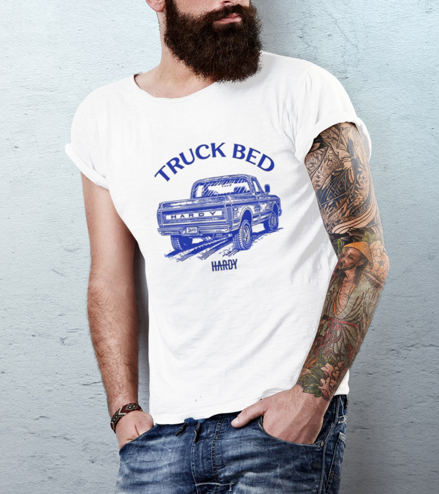 Hardy Truck Bed Vintage Blue Pickup T-Shirt