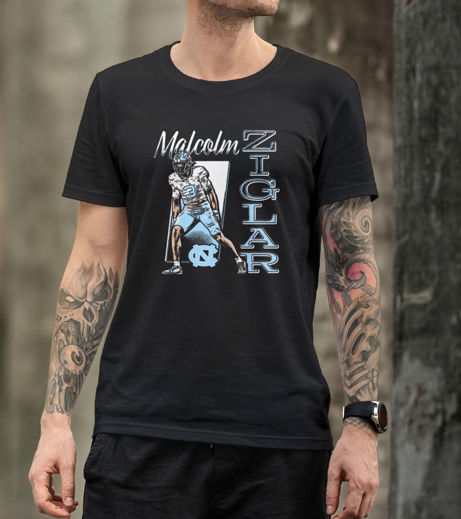 Malcolm Ziglar North Carolina Tar Heels Football Player UNC T-Shirt