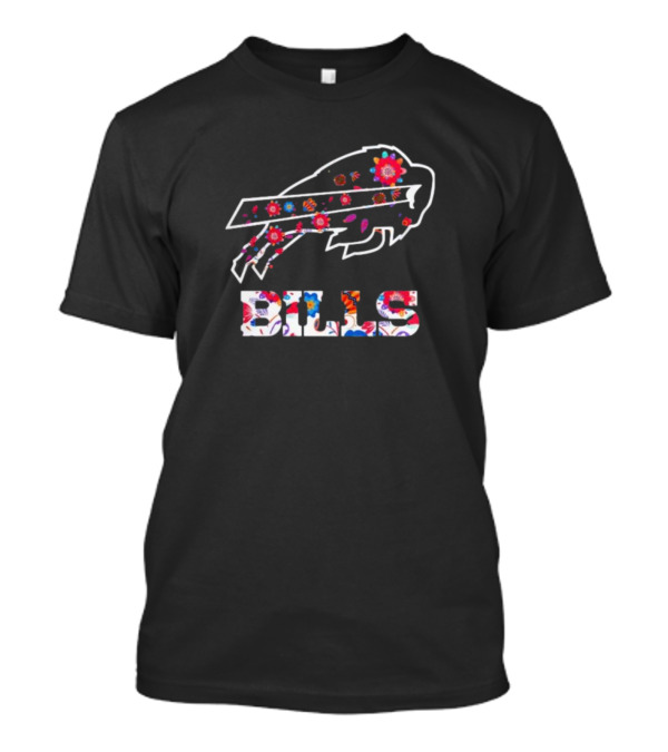 Buffalo Bills 2024 Dia De Los Muertos Floral T-Shirt