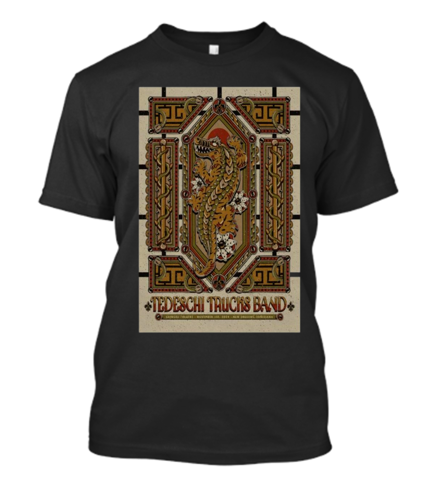 Tedeschi Trucks Band Saenger Theatre New Orleans November 1 2024 Dragon Art Deco T-Shirt