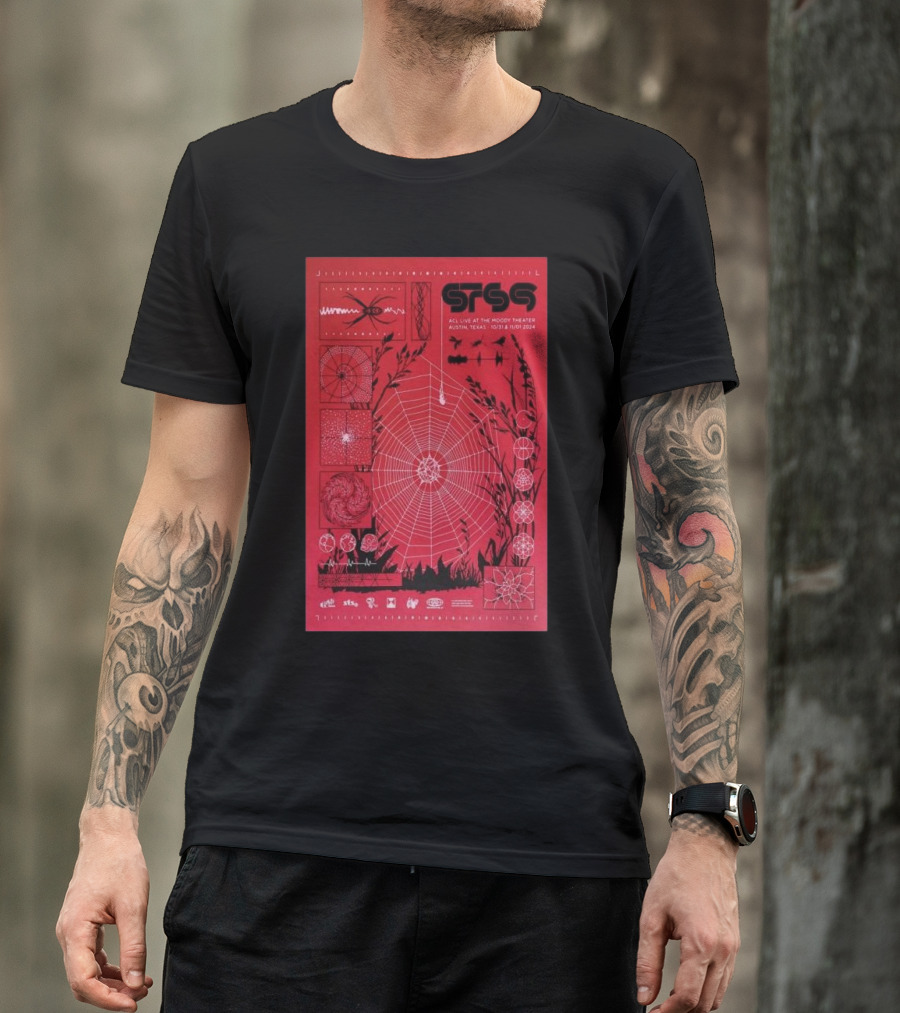 STS9 Live At The Moody Theater Austin Texas October 31-November 1 2024 Spiderweb T-Shirt