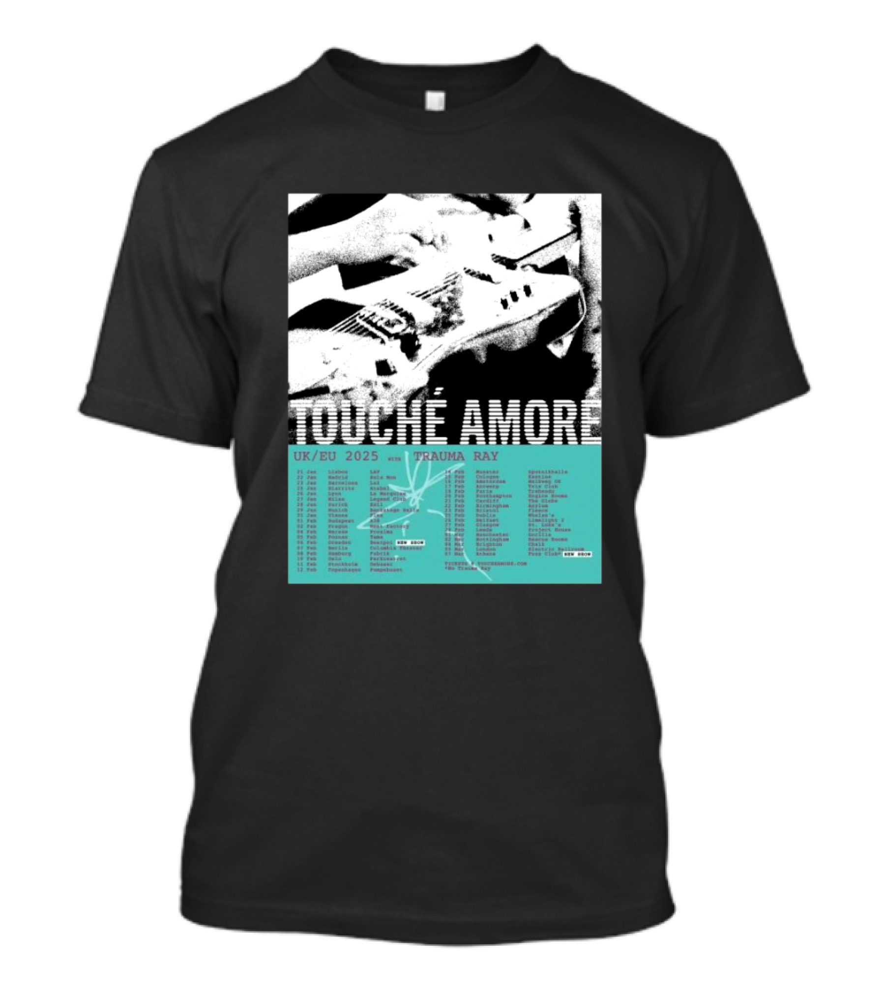 Touché Amoré UK/EU 2025 With Trauma Ray Tour Dates T-Shirt