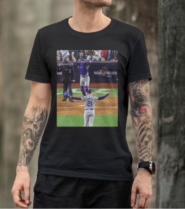 Walker Buehler World Series Champions 21 Celebration T-Shirt