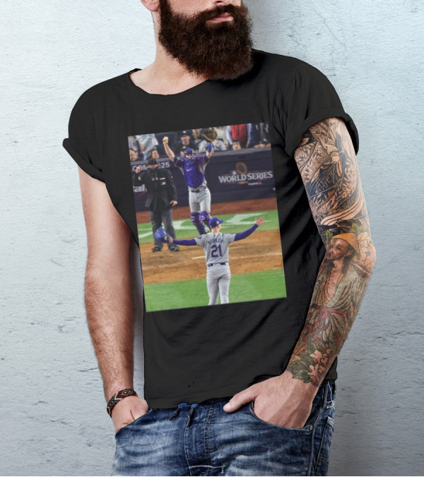 Walker Buehler World Series Champions 21 Celebration T-Shirt