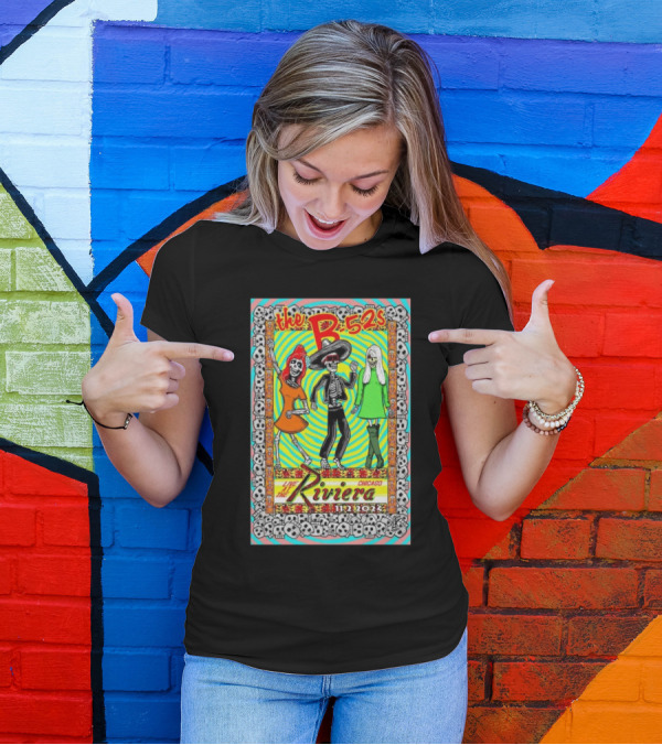 The B-52s Live At The Riviera Chicago Nov 02 2024 Event Skeletons And Psychedelic T-Shirt