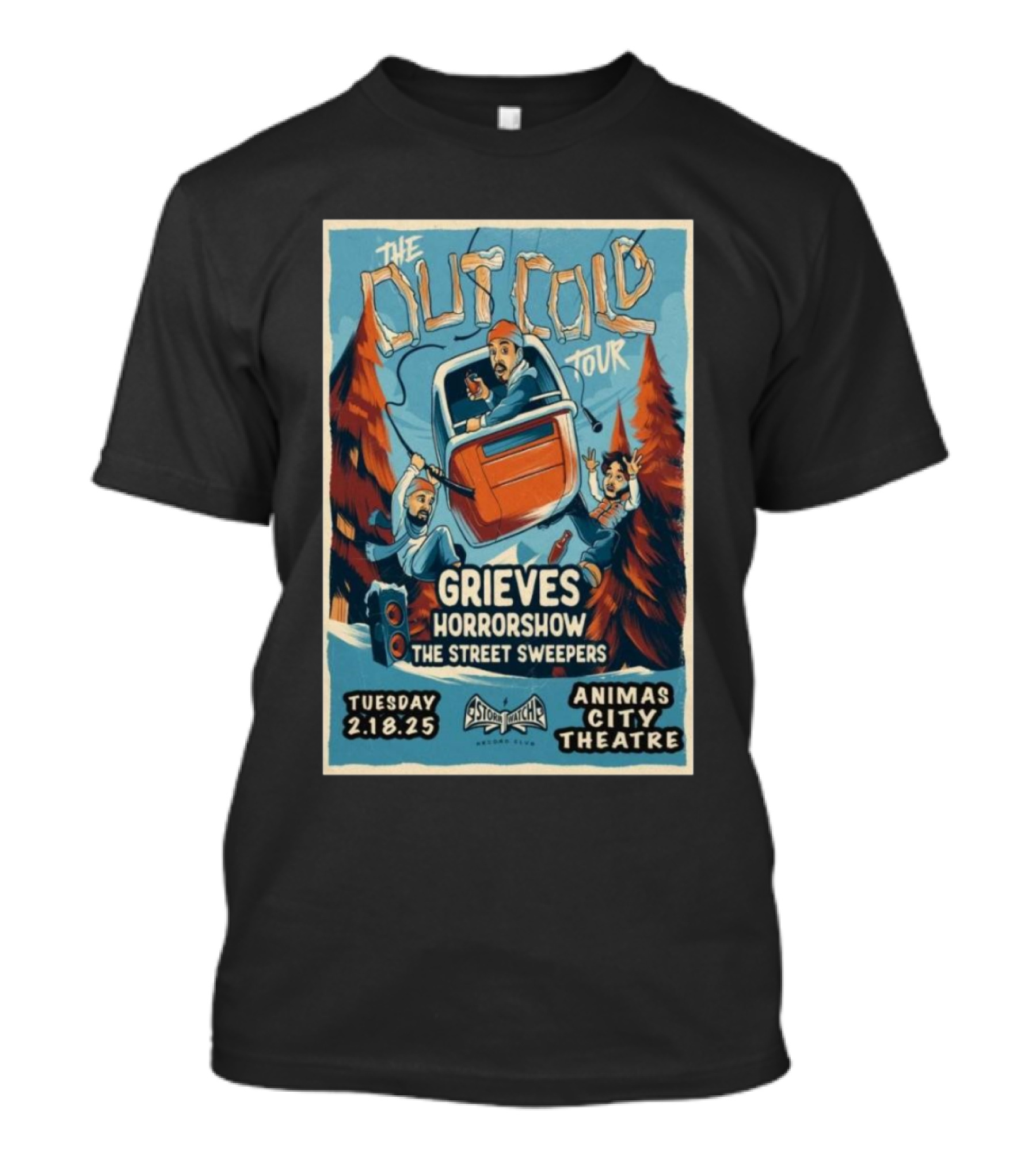 Grieves Horrorshow The Street Sweepers Out Cold Tour 18 February 2025 Animas City Theatre T-Shirt