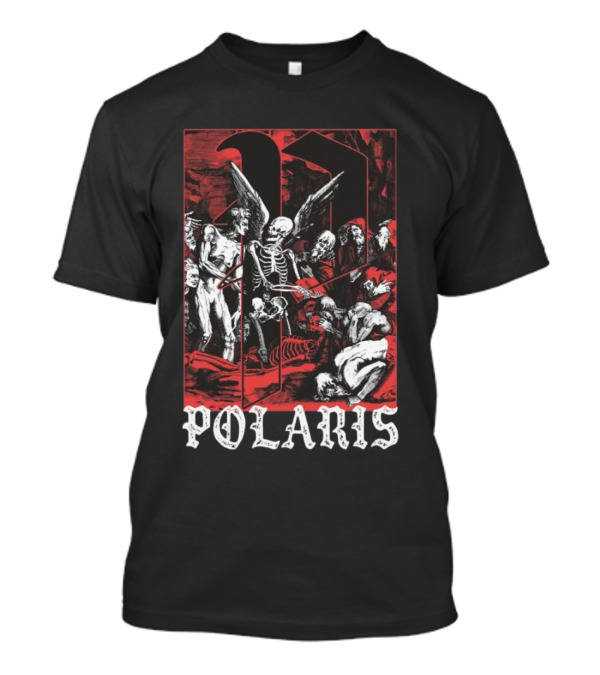 Polaris P Gothic Skeleton And Angels Art Down Right Merch T-Shirt