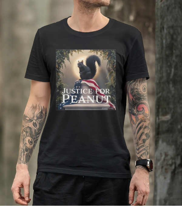 Justice For Peanut The Squirrel American Flag T-Shirt