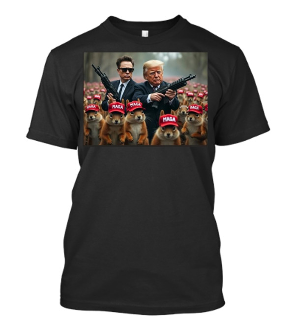 Justice For Peanut Peanut The Squirrel Mage Trump Musk 2024 MAGA Squirrels Army T-Shirt