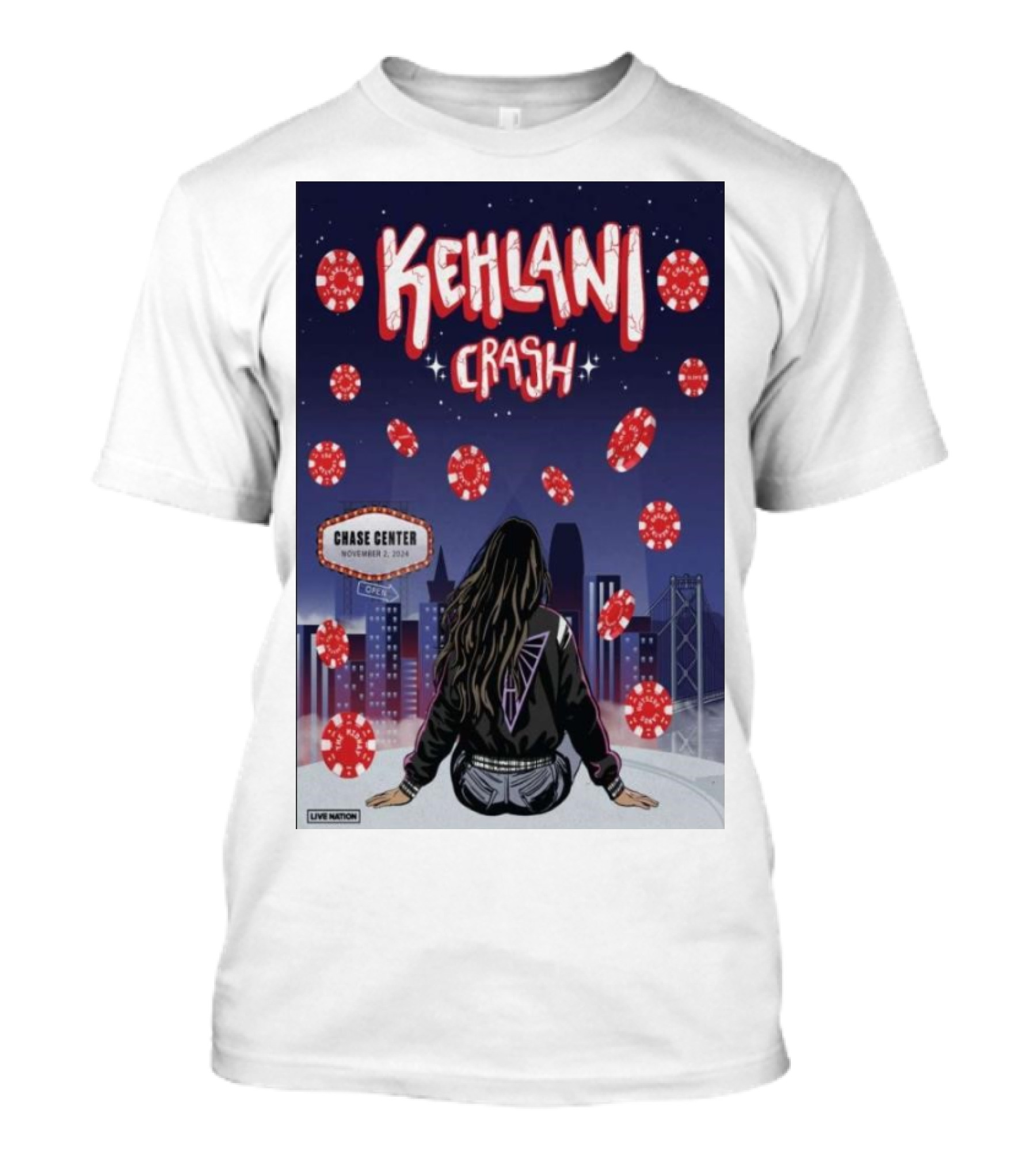 Kehlani Crash World Tour San Francisco November 2 2024 Chase Center T-Shirt