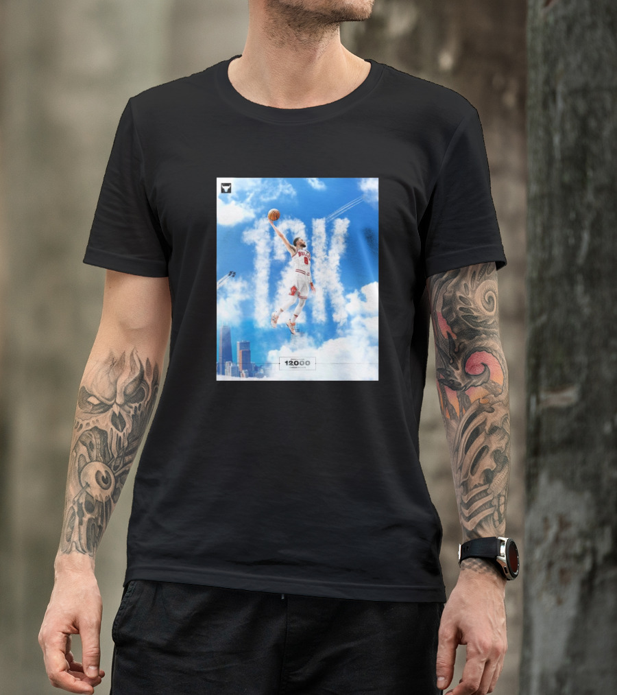 Zach LaVine Chicago Bulls 12000 Career Points Flight 8 Achievement T-Shirt