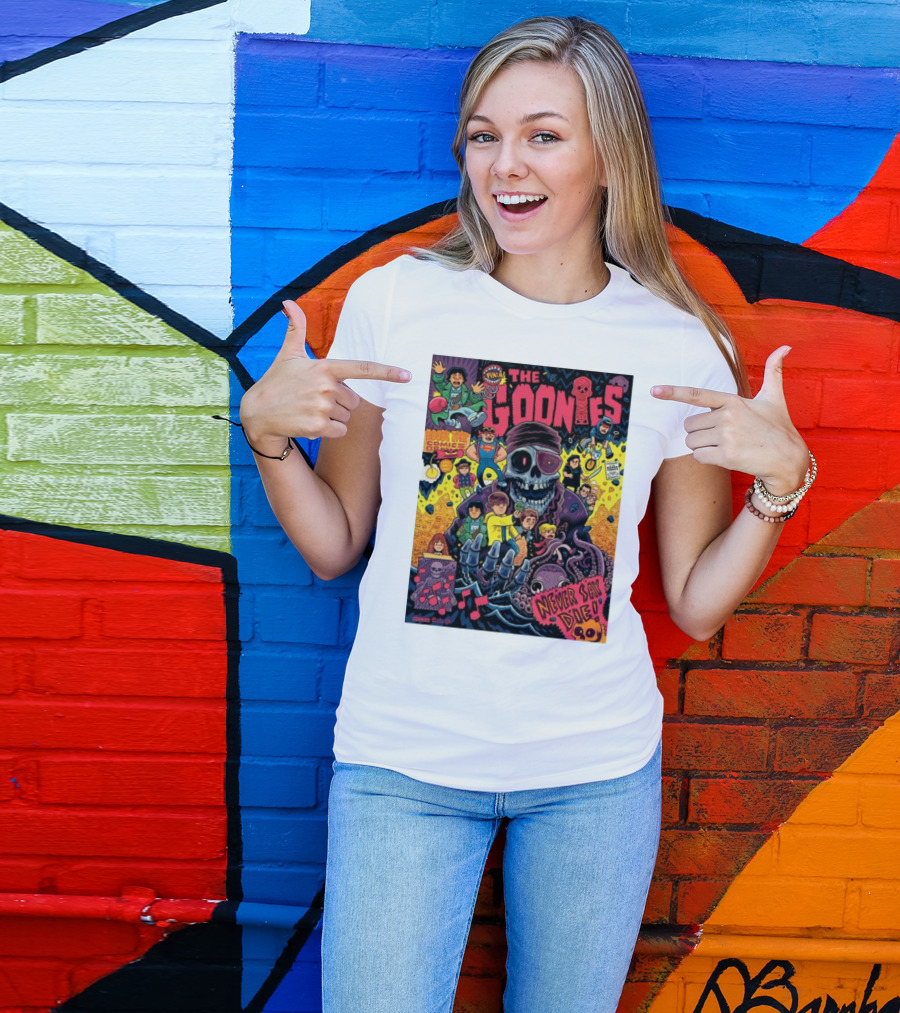The Goonies Booby Trap Comics Never Say Die Adventure Comic Cover T-Shirt