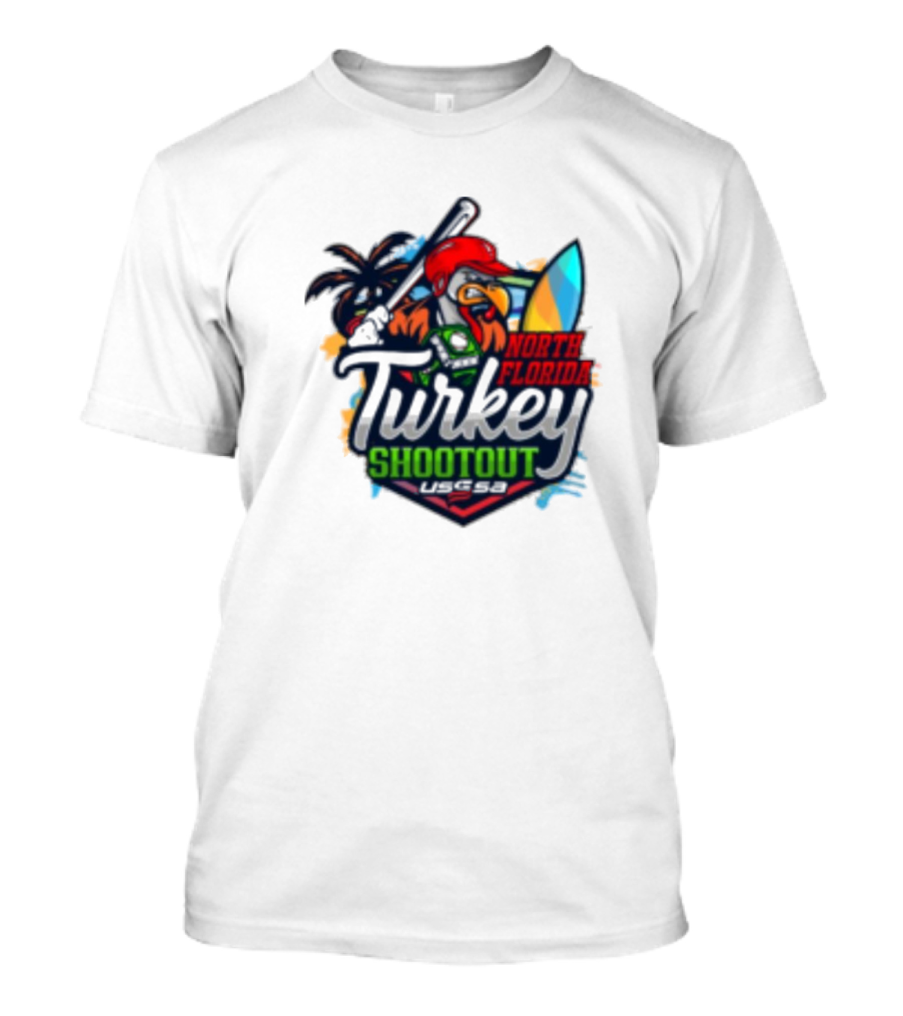 USSSA North Florida Turkey Shootout Nov 23-24 2024 Baseball Surfing Palms T-Shirt