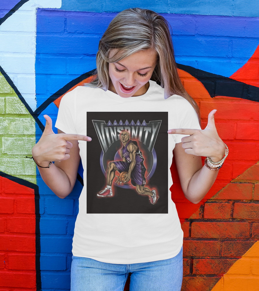 Amazing Vinsanity Toronto Raptors Half Man Half Amazing Air Canada T-Shirt