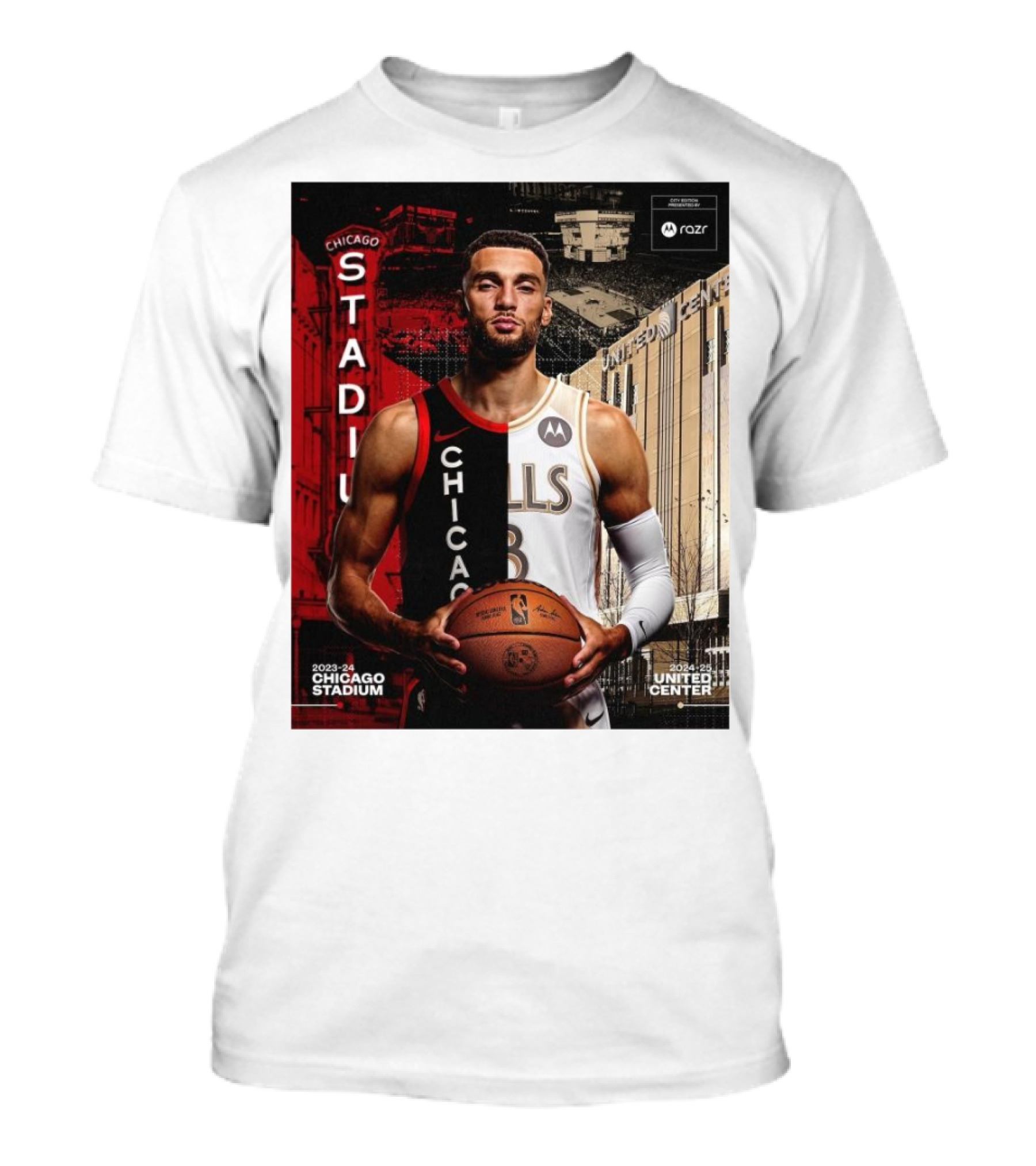 Zach LaVine Chicago Bulls 2023-24 Chicago Stadium 2024-25 United Center T-Shirt
