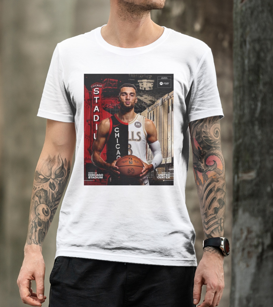 Zach LaVine Chicago Bulls 2023-24 Chicago Stadium 2024-25 United Center T-Shirt
