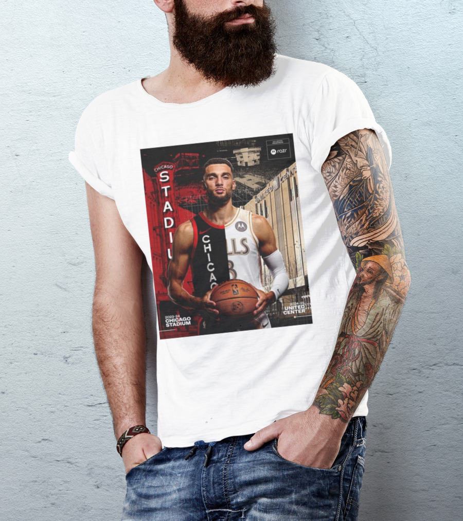 Zach LaVine Chicago Bulls 2023-24 Chicago Stadium 2024-25 United Center T-Shirt