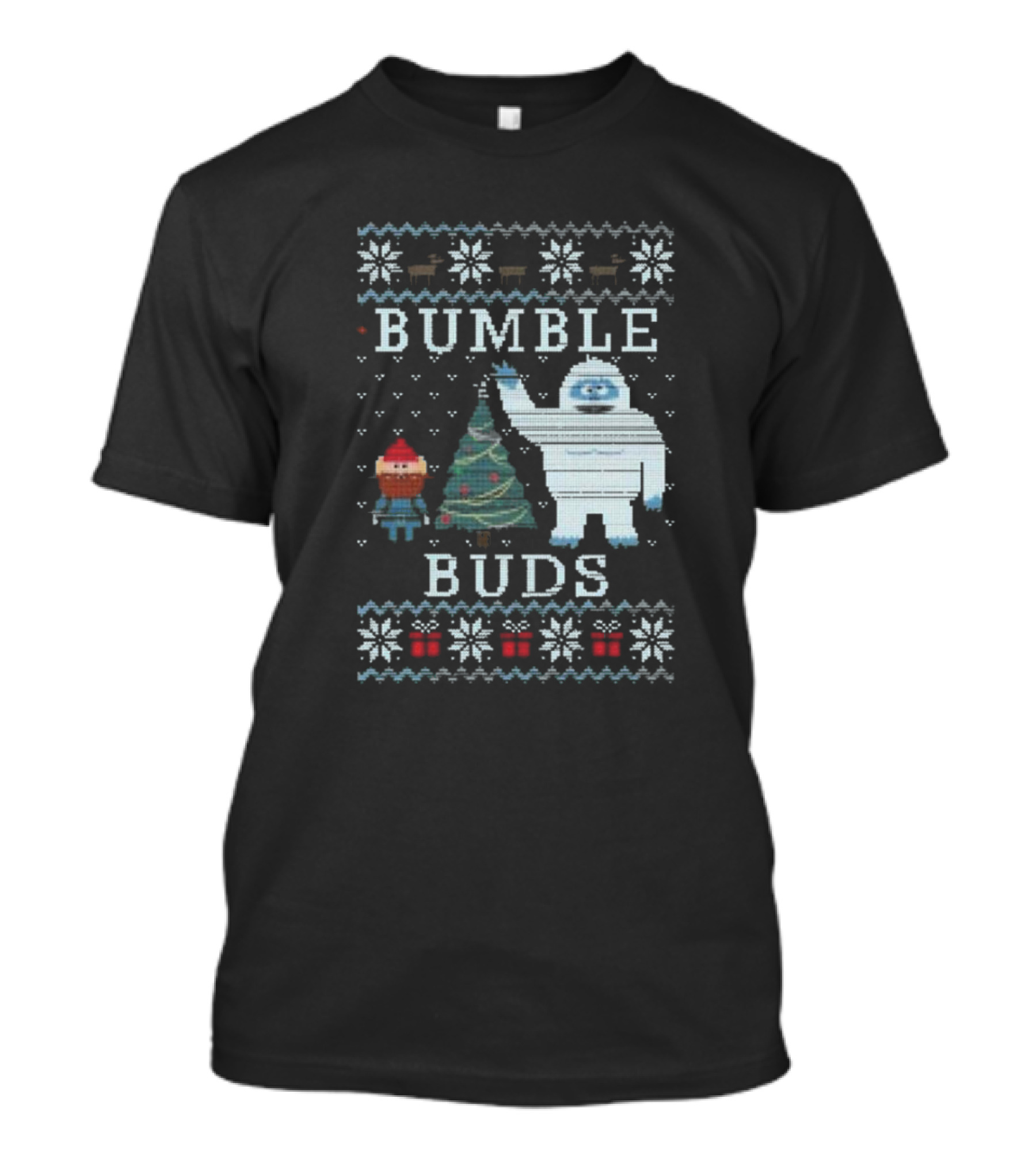Bumble Buds Christmas 2024 Yetis Snowflakes Reindeer Ornaments T-Shirt