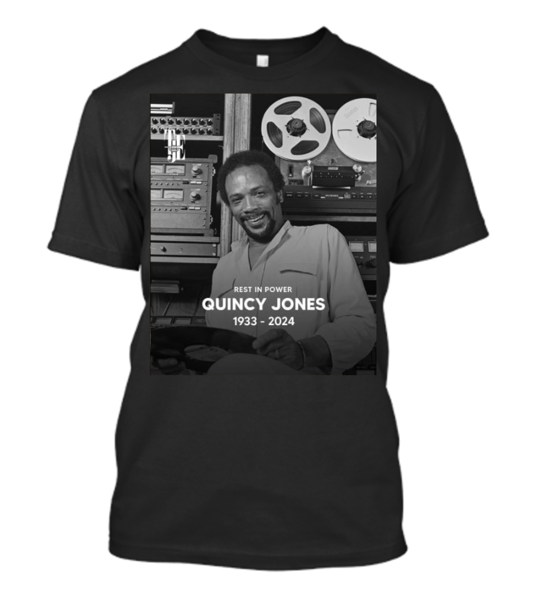 Rest In Power Quincy Jones 1933-2024 Music Legend Tribute Image T-Shirt