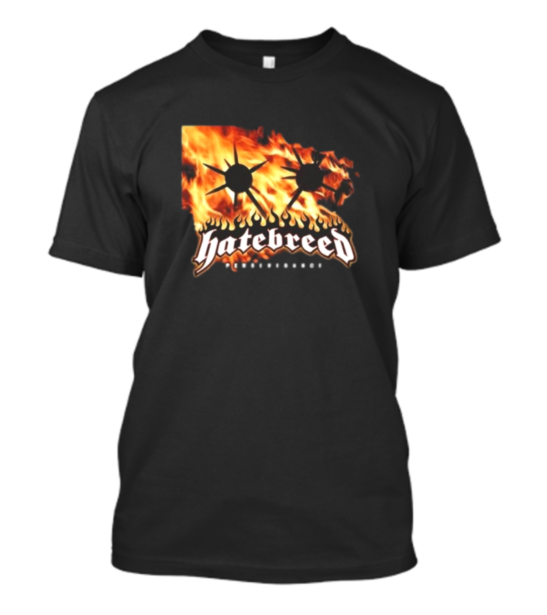 Hatebreed Perseverance 2024 Fire And Spiked Mace T-Shirt