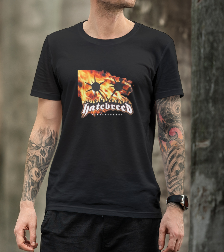 Hatebreed Perseverance 2024 Fire And Spiked Mace T-Shirt
