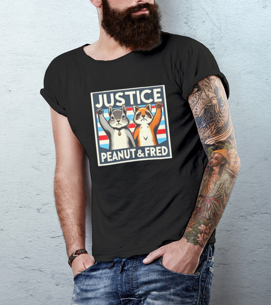 Justice Peanut Fred Squirrel Cat Campaign T-Shirt