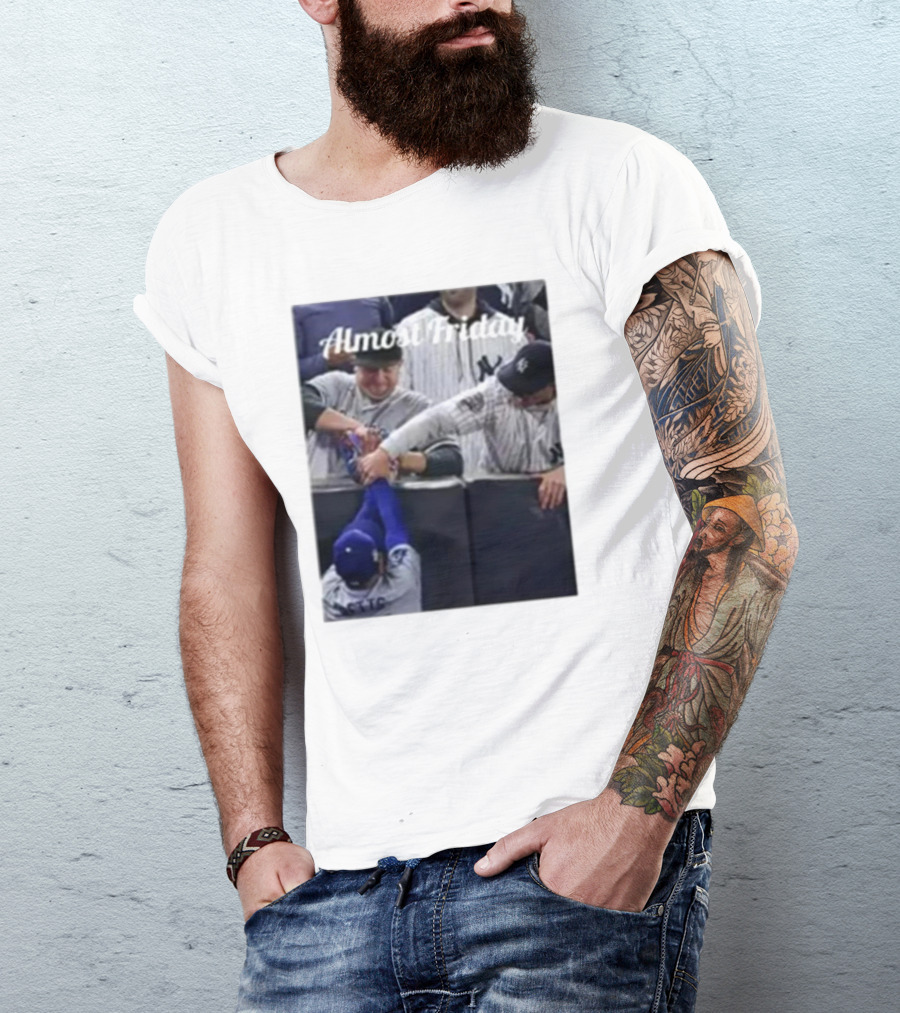 Almost Friday New York Yankees Fans Grabbing Mookie Betts Glove T-Shirt
