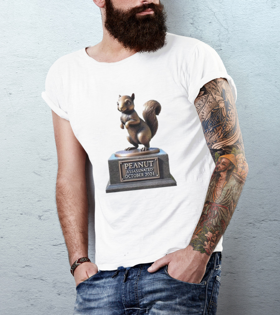 Justice For Peanut Assassinated October 2024 Statue T-Shirt