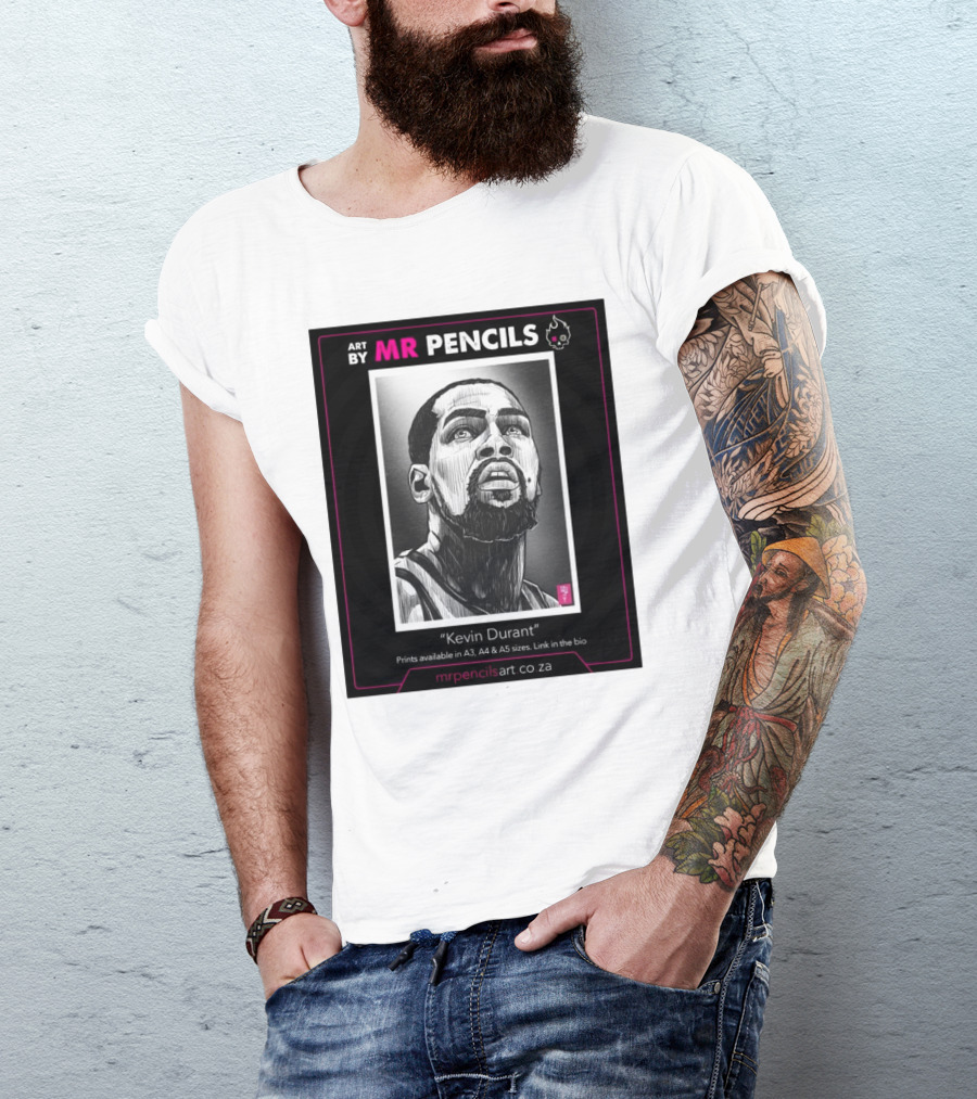 Kevin Durant By Mr Pencils Phoenix Suns NBA T-Shirt