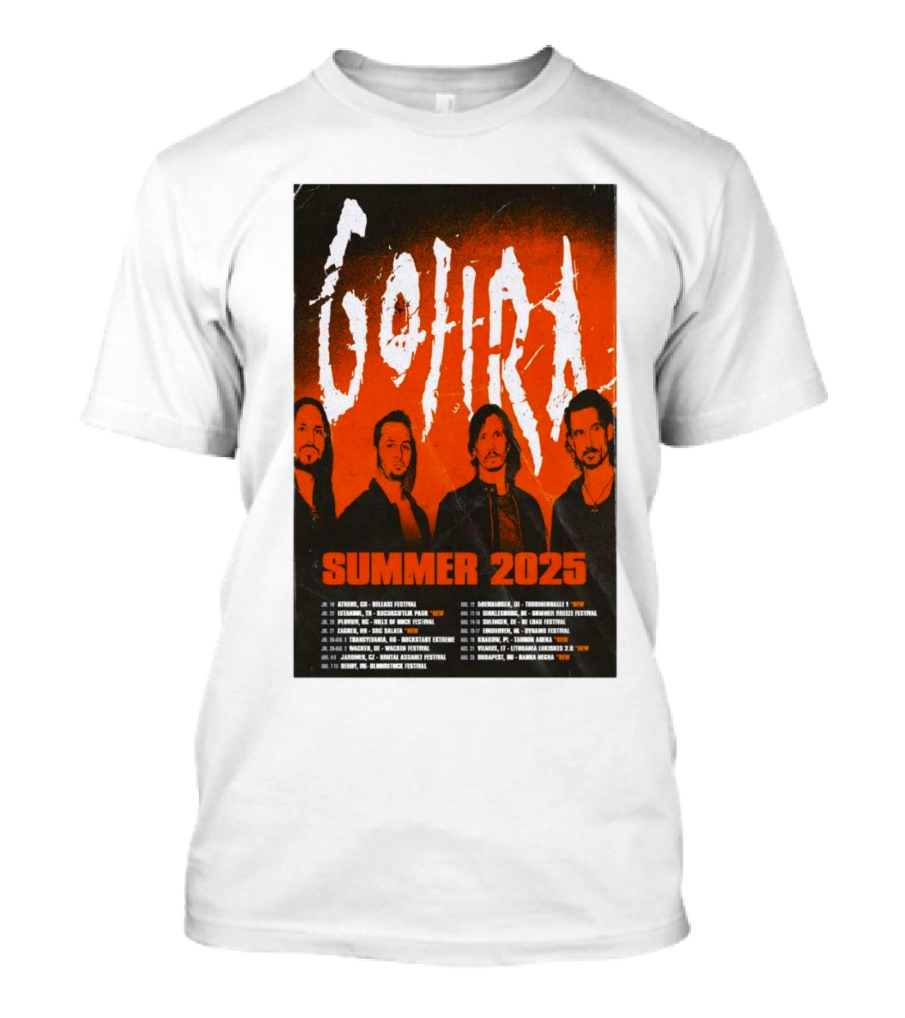 Gojira Summer 2025 Tour With Festival Dates And Band Members T-Shirt