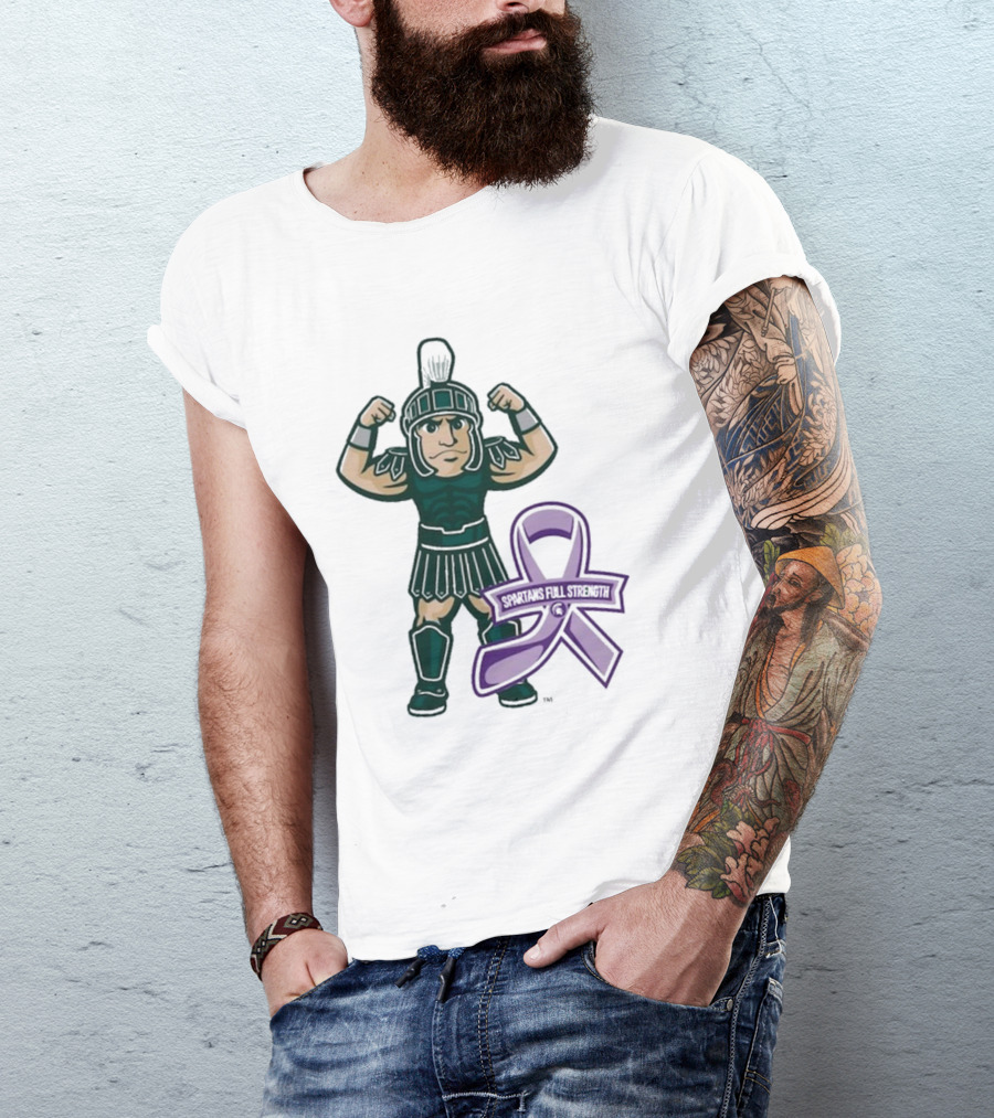 Michigan State Spartans 2024 Spartans Full Strength Purple Ribbon T-Shirt