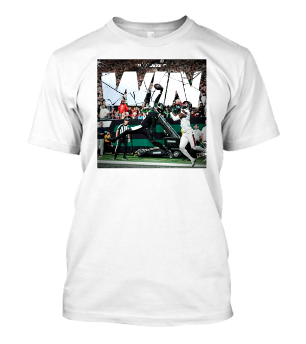 New York Jets 21 Houston Texans 13 Win Garrett Wilson Catch Of The Year T-Shirt