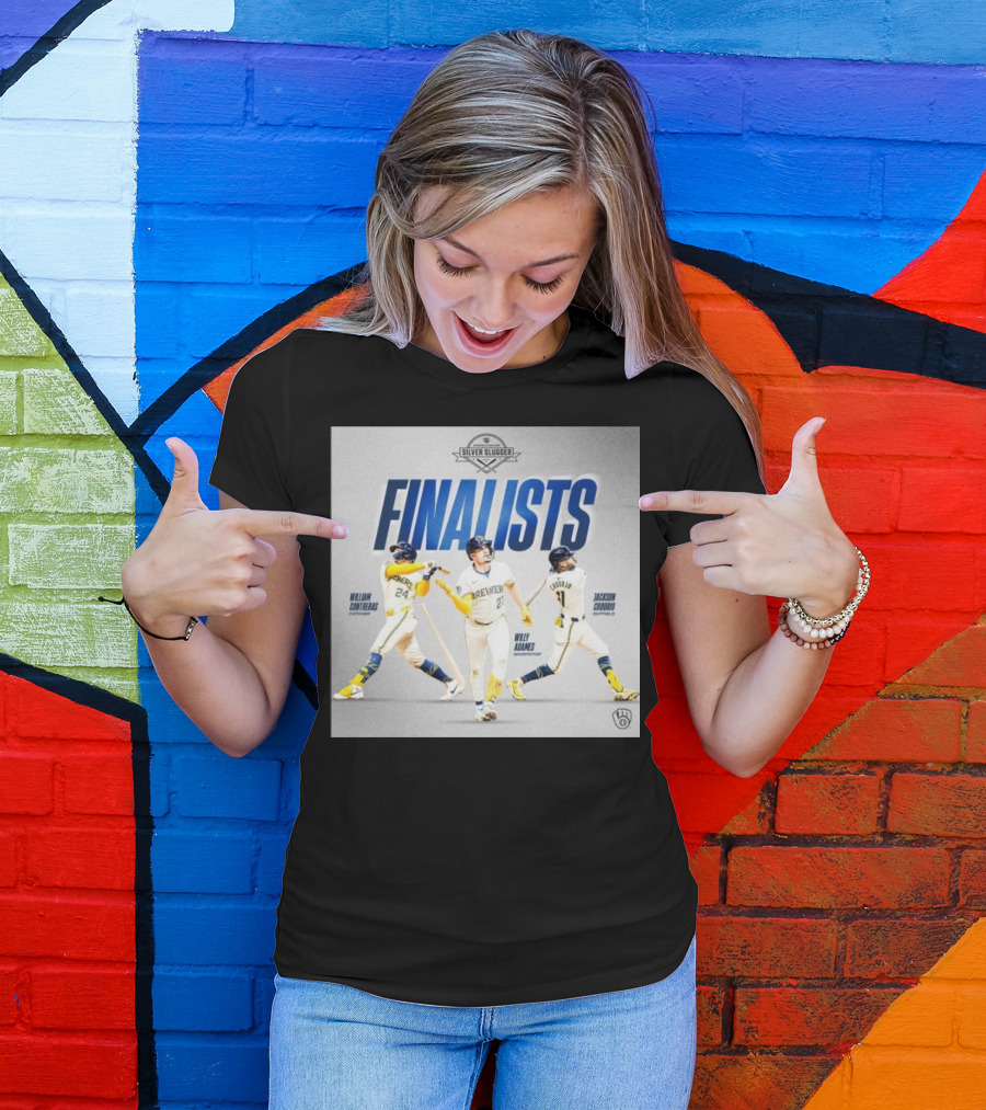 William Contreras Willy Adames Jackson Chourio Brewers 2024 Silver Slugger Finalists T-Shirt