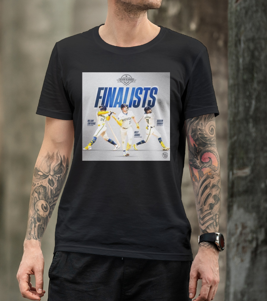 William Contreras Willy Adames Jackson Chourio Brewers 2024 Silver Slugger Finalists T-Shirt