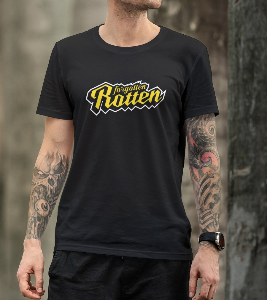 Forgotten Rotten Team Vintage Style Bold Yellow Typography T-Shirt