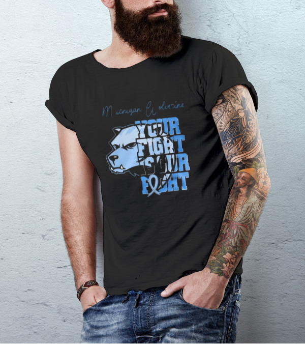 Michigan Wolverines Your Fight Is Our Fight Tackle Diabetes Awareness T-Shirt
